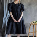 Silk Taffeta Dress in Black