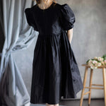 Silk Taffeta Dress in Black
