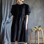Silk Taffeta Dress in Black