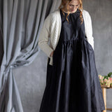 Silk Taffeta Dress in Black