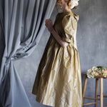Silk Taffeta Dress in Gold