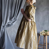 Silk Taffeta Dress in Gold