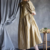 Silk Taffeta Dress in Gold