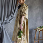 Silk Taffeta Dress in Gold