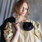 Silk Taffeta Dress in Gold