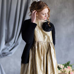 Silk Taffeta Dress in Gold