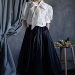 Black Silk Taffeta Balloon Skirt Formal