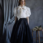 Black Silk Taffeta Balloon Skirt Formal