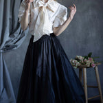 Black Silk Taffeta Balloon Skirt Formal