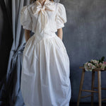 Silk Tafetta Bow Blouse