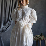 Silk Tafetta Bow Blouse