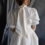 Silk Tafetta Bow Blouse