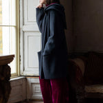 Luxury Hooded Cashmere Cardigan in Blue