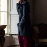 Luxury Hooded Cashmere Cardigan in Blue