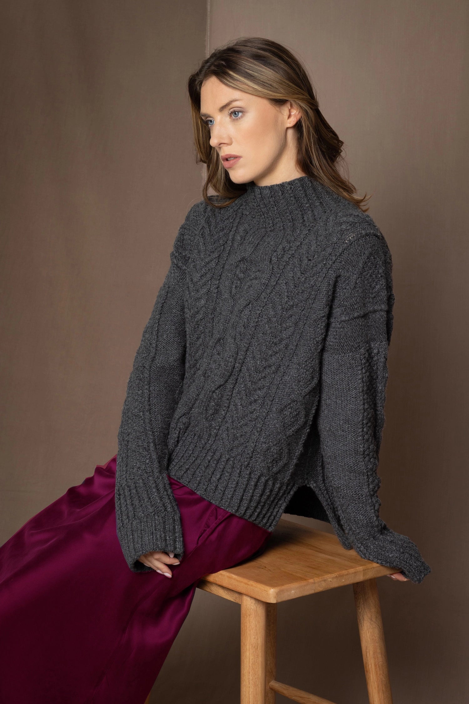 Luxury Cashmere Aran Irish Sweater
