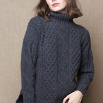 Cashmere Aran Sweater Sweater in Grey