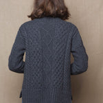 Cashmere Aran Sweater Sweater in Grey
