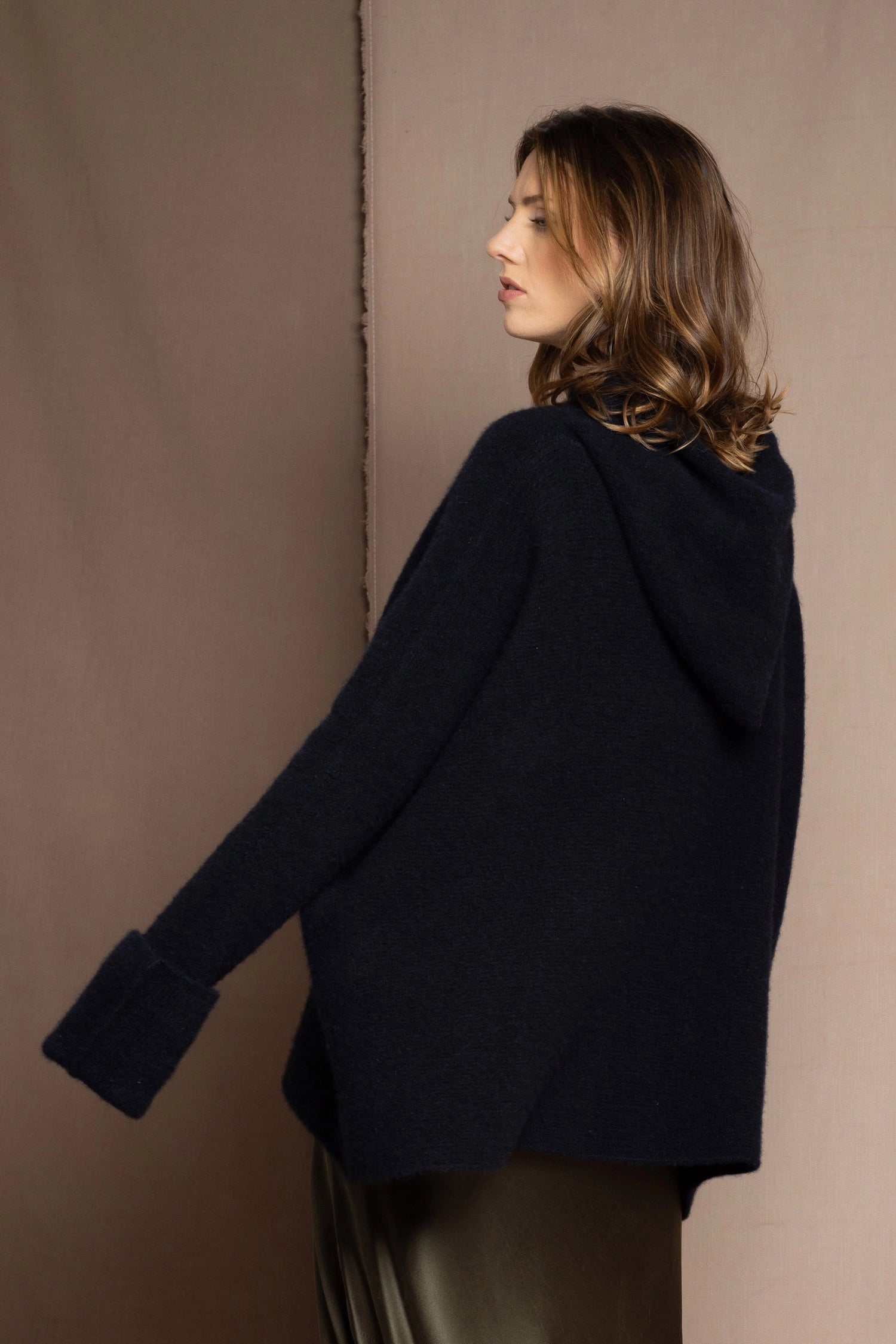 oversized cashmere hoodie sweater