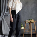 Silk Taffeta Wide Leg Trousers