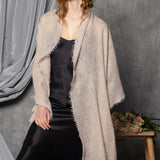 Lightweight luxury cashmere shawl in neutral
