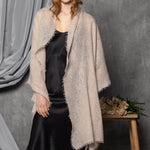 Large Cashmere Shawl in Beige