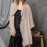 Large Cashmere Shawl in Beige
