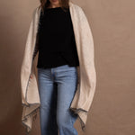 lightweight summer 100% cashmere wrap shawl in beige