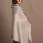 lightweight summer 100% cashmere wrap shawl in beige