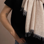 lightweight summer 100% cashmere wrap shawl in beige