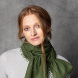 light luxury cashmere scarf in green