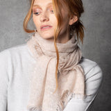 light luxury cashmere scarf in beige