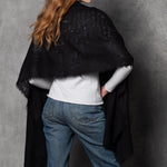 light luxury cashmere wrap in black