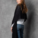 light luxury cashmere wrap in black