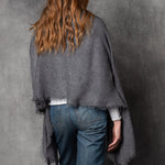 light luxury cashmere wrap in dark grey
