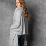light luxury cashmere wrap in light grey