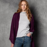 light luxury cashmere wrap in purple