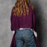 light luxury cashmere wrap in purple