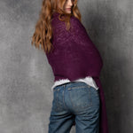 light luxury cashmere wrap in purple