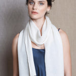 luxury cashmere scarf in cream
