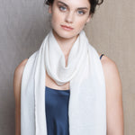 luxury cashmere scarf in cream