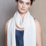 luxury cashmere scarf in cream