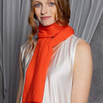 bright orange cashmere scarf