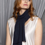 luxury cashmere scarf in blue