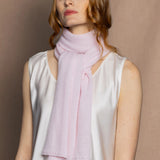 long cashmere scarf in light pale pink