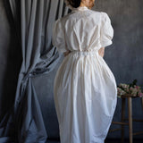 White Silk Taffeta Skirt