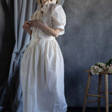 White Silk Taffeta Skirt