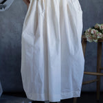 White Silk Taffeta Skirt