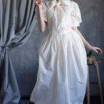 White Silk Taffeta Skirt