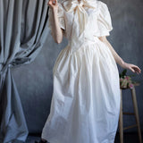 White Silk Taffeta Skirt