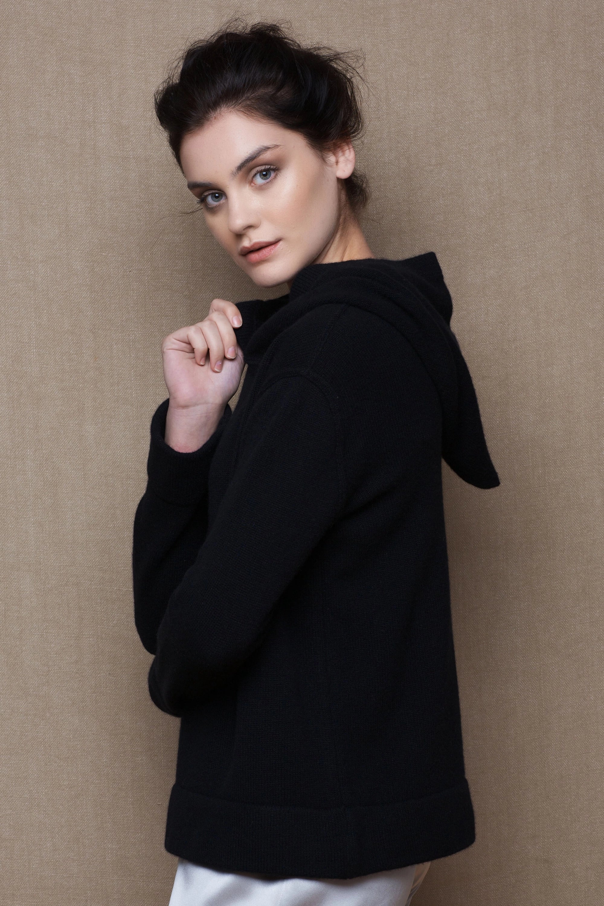 Women's cashmere hot sale hooded sweater